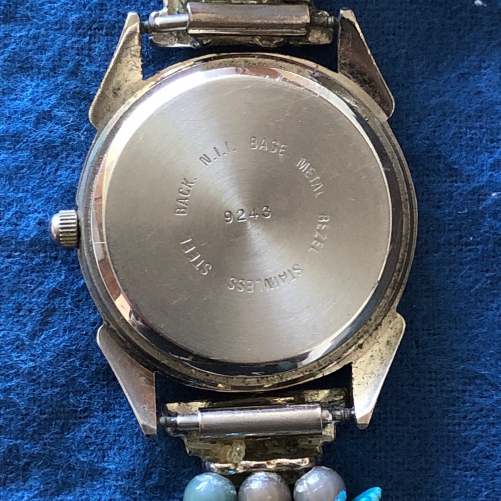 Vintage Native American Style Indian Head Collezioni Watch Turquoise - Picture 8 of 9
